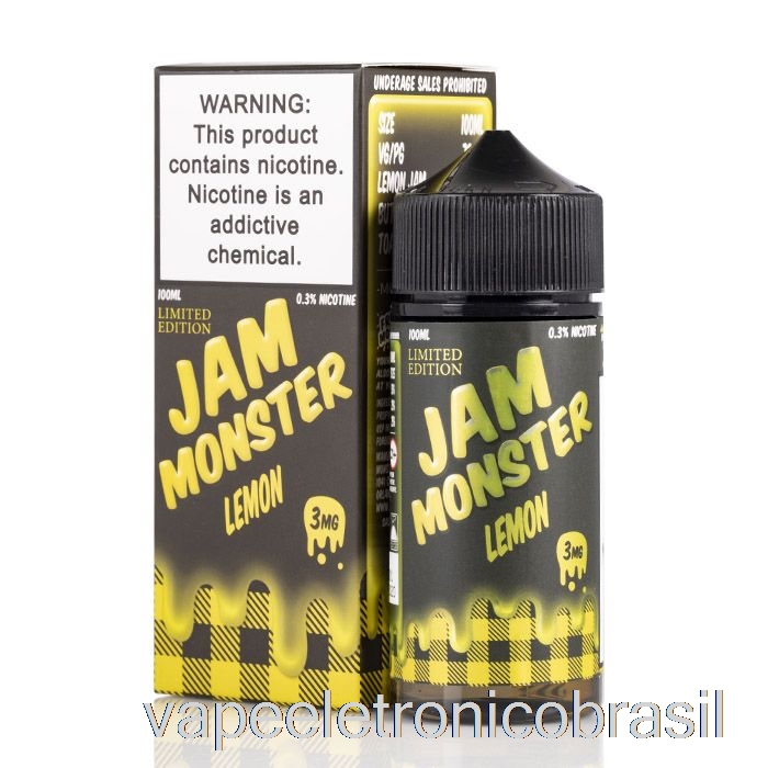 Vape Recarregável Limão - Jam Monster - 100ml 0mg